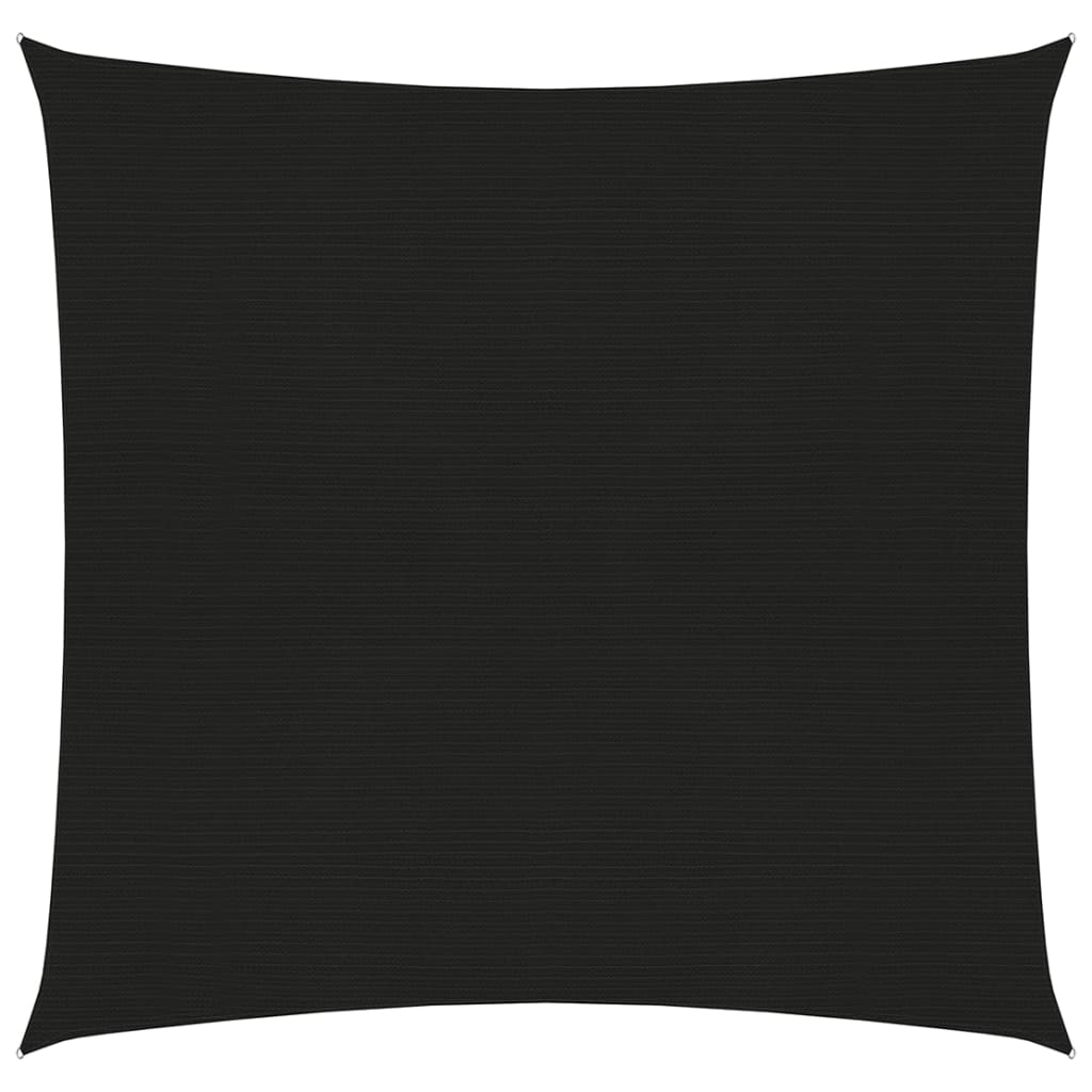Sonnensegel 160 g/m² Schwarz 3x3 m HDPE