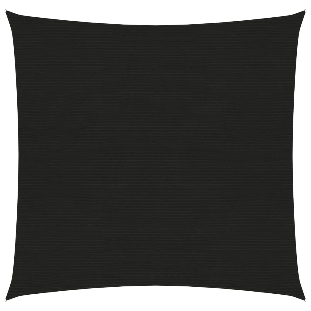 Sonnensegel 160 g/m² Schwarz 3,6x3,6 m HDPE