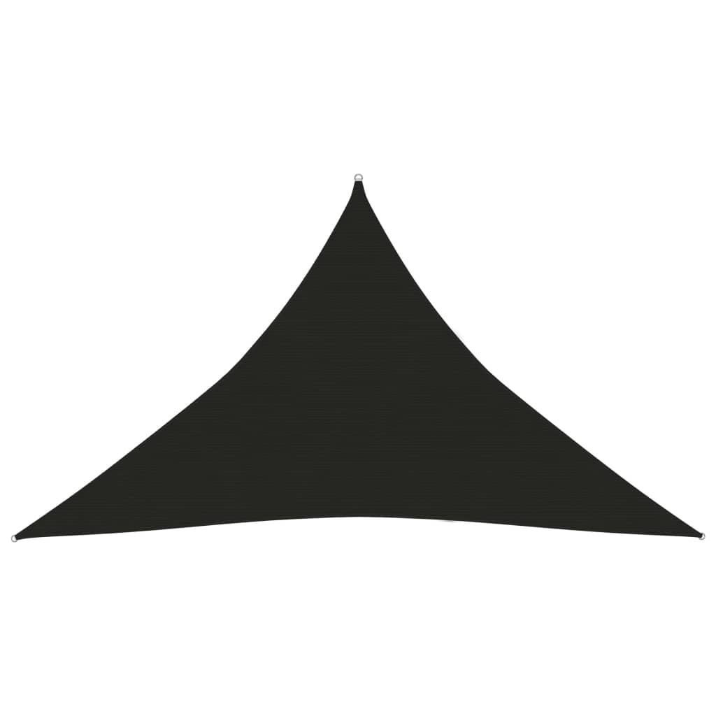 Sonnensegel 160 g/m² Schwarz 3,5x3,5x4,9 m HDPE