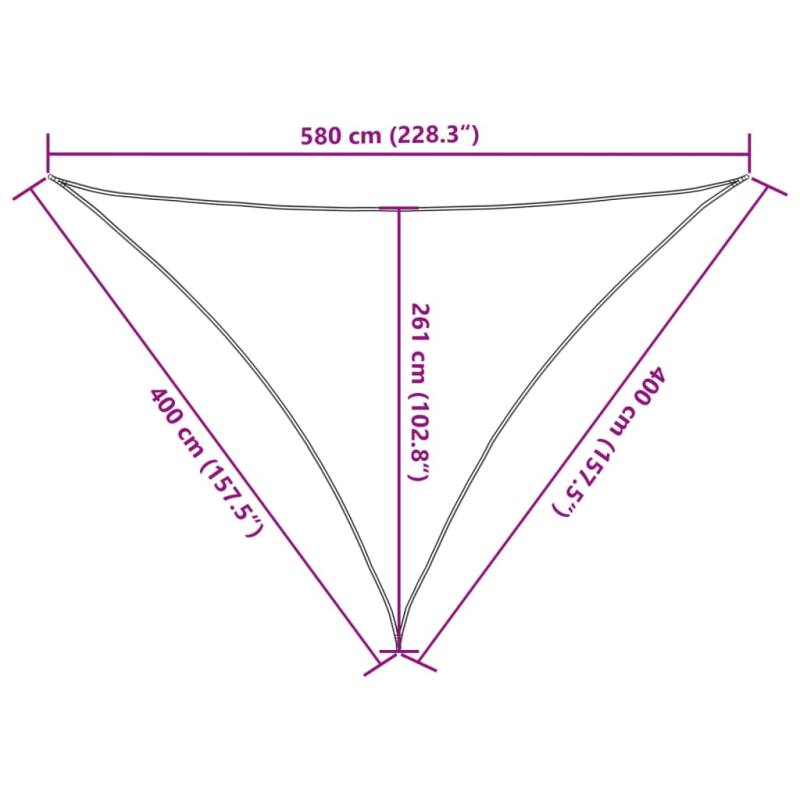Sonnensegel 160 g/m² Schwarz 4x4x5,8 m HDPE