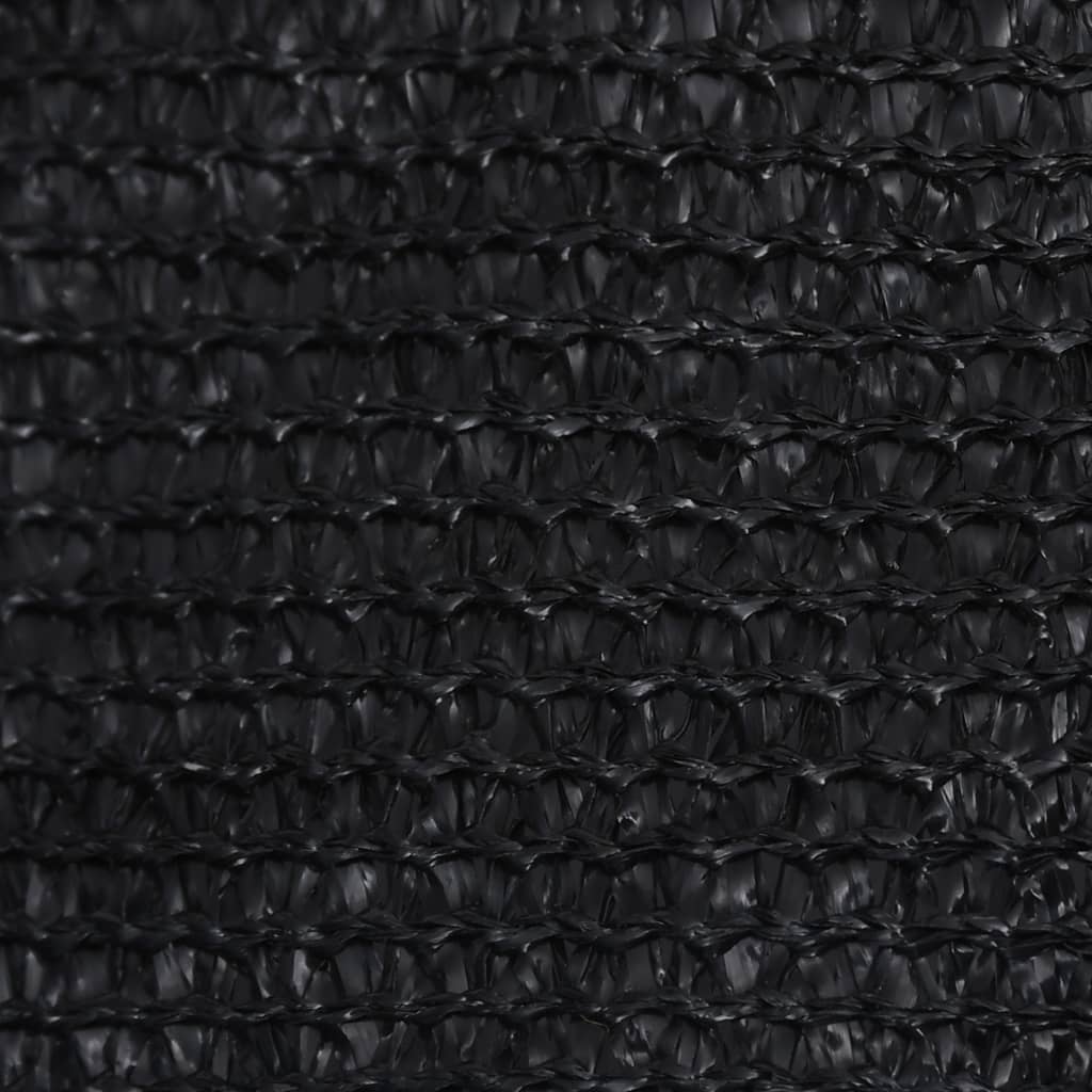 Sonnensegel 160 g/m² Schwarz 5x5x6 m HDPE