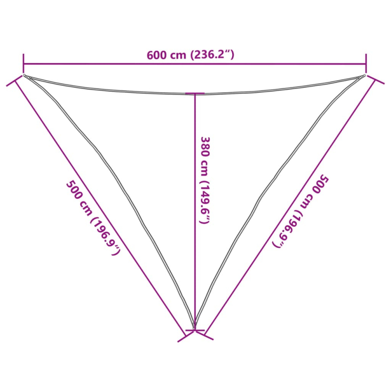 Sonnensegel 160 g/m² Braun 5x5x6 m HDPE