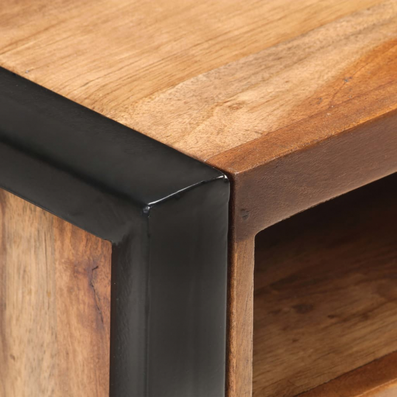 Nachttisch 40x35x55 cm Akazie Massivholz mit Palisander-Finish