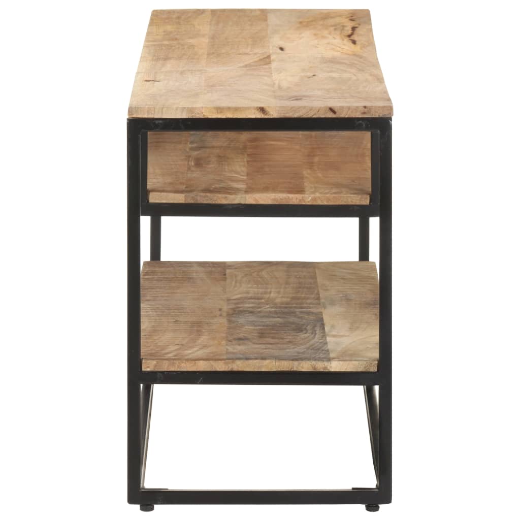 TV-Schrank 130x30x45 cm Raues Mangoholz