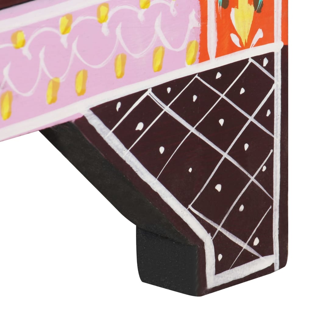 Nachttisch Handbemalt 40x30x50 cm Mango Massivholz