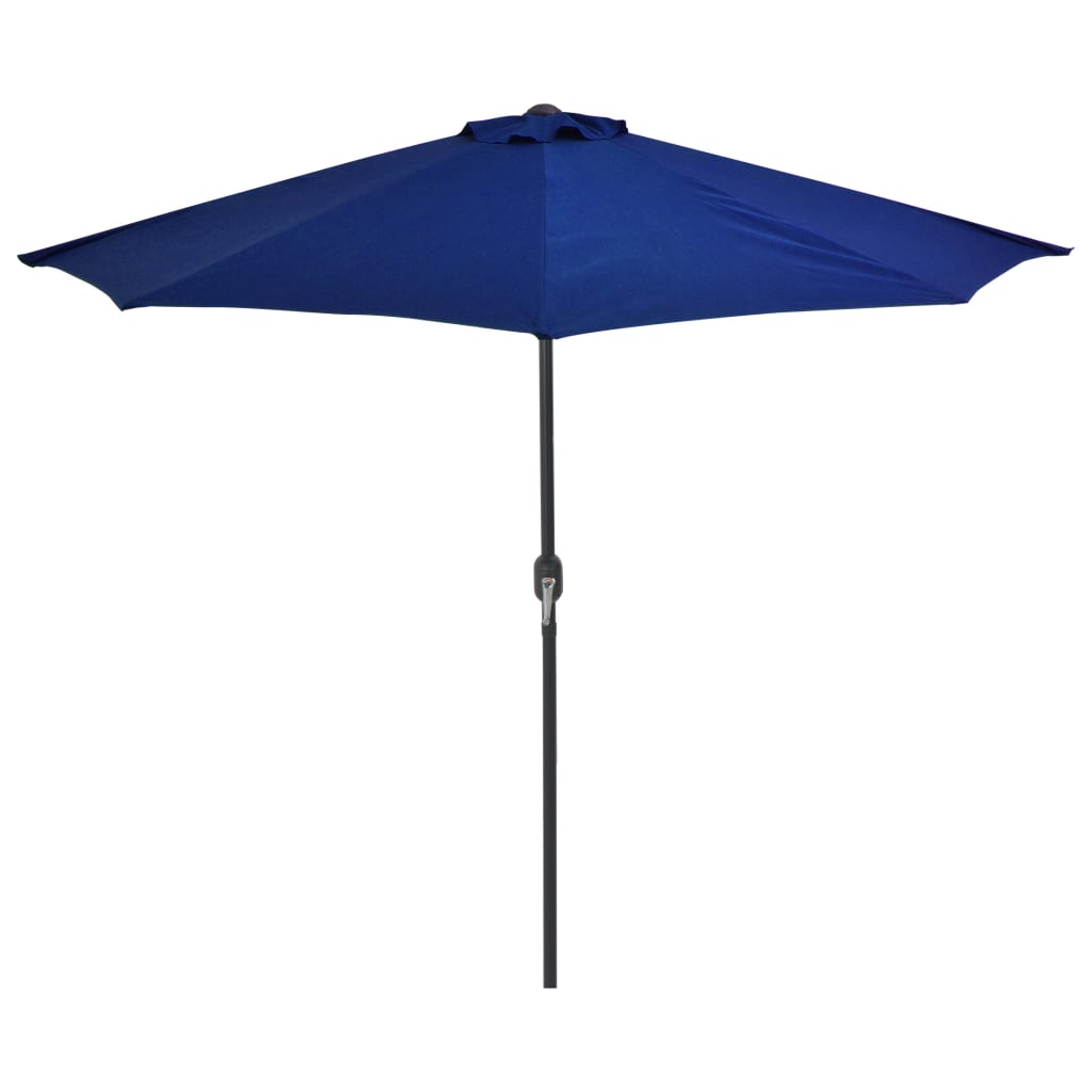 Balkon-Sonnenschirm Alu-Mast Blau 270x144x222cm Halbrund
