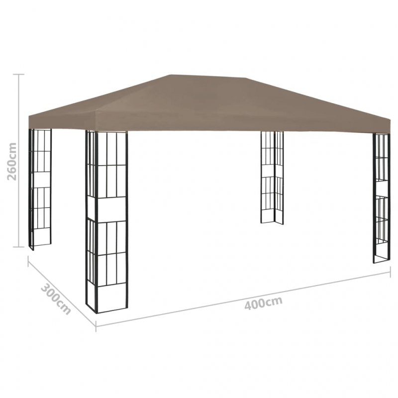 Pavillon 4x3 m Taupe