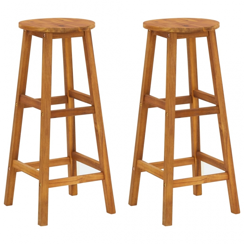 3-tlg. Balkon-Bar-Set Massivholz Akazie