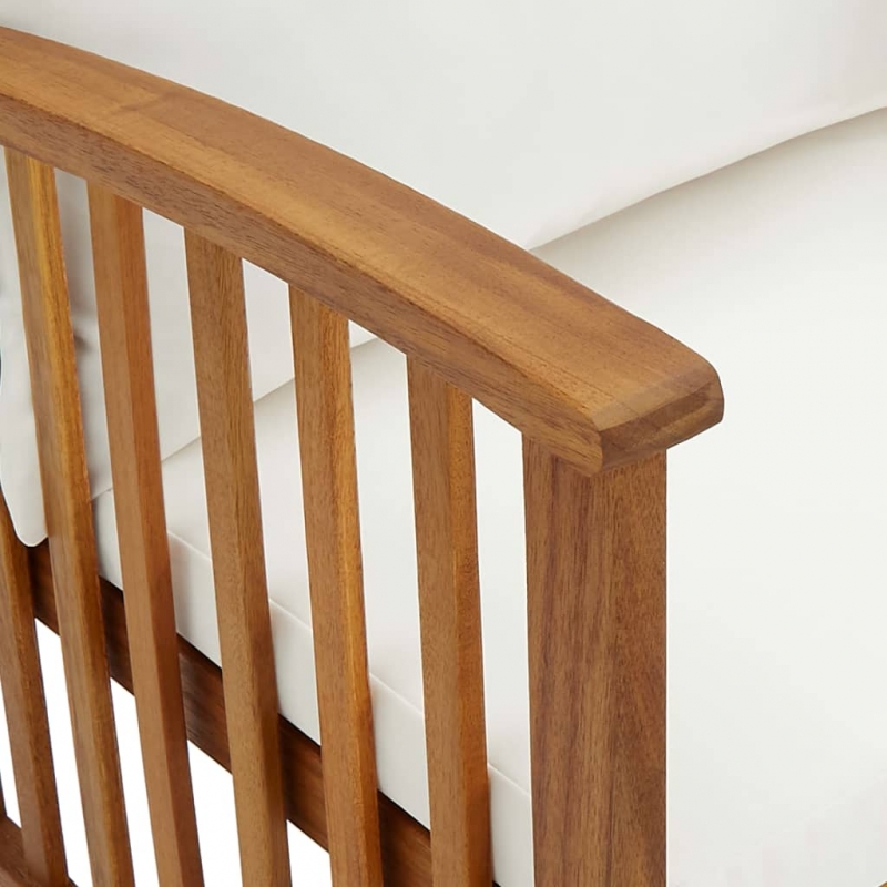 2-tlg. Garten-Lounge-Set mit Kissen Massivholz Akazie