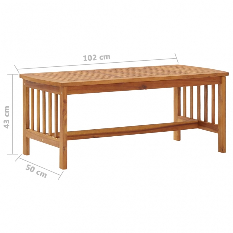 2-tlg. Garten-Lounge-Set mit Kissen Massivholz Akazie