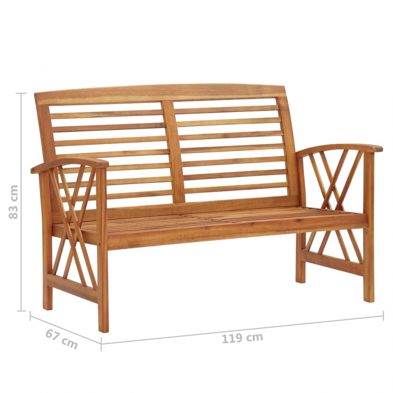 2-tlg. Garten-Lounge-Set Massivholz Akazie