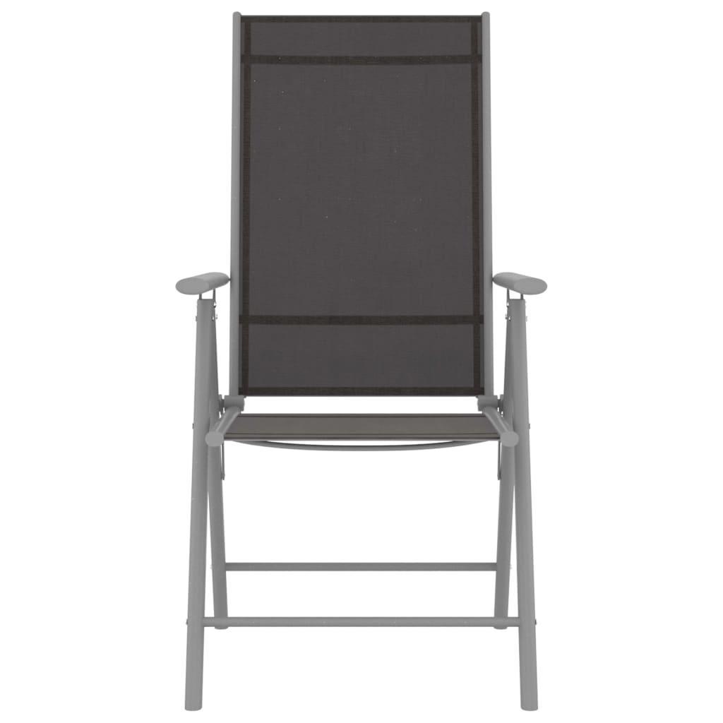 Gartenstühle Klappbar 2 Stk. Textilene Schwarz