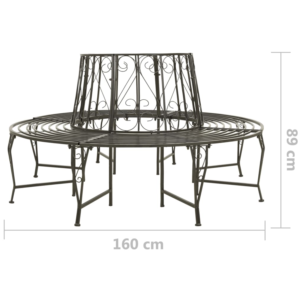 Baumbank 160 cm Stahl