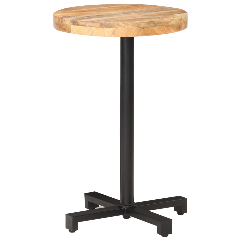 Bistrotisch Rund Ø50x75 cm Raues Mangoholz