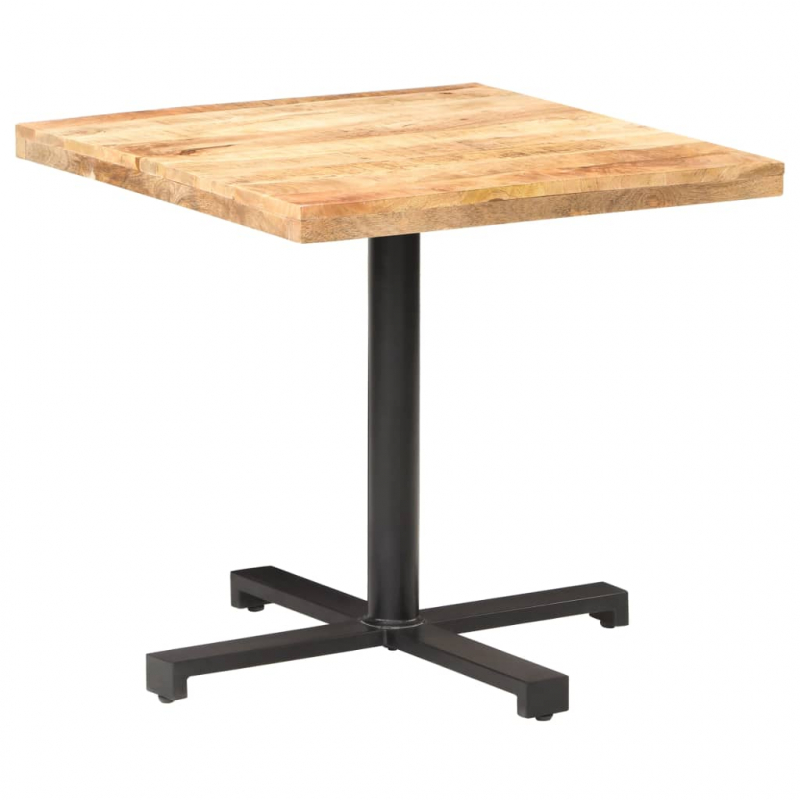 Bistrotisch Quadratisch 80x80x75 cm Raues Mangoholz