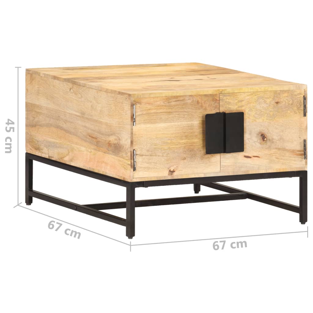 Couchtisch 67x67x45 cm Mango Massivholz