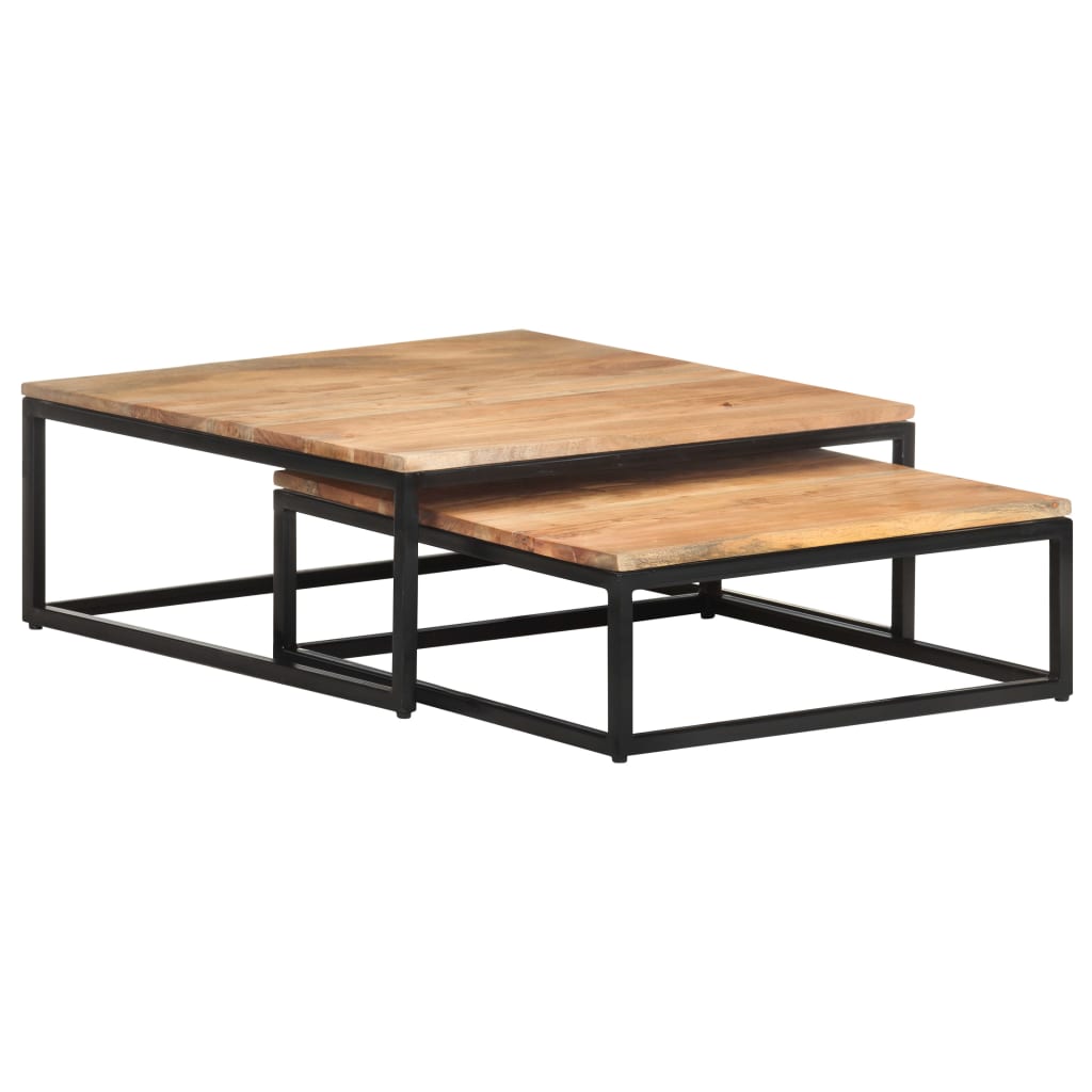 Satztische 2 Stk. Massivholz Akazie