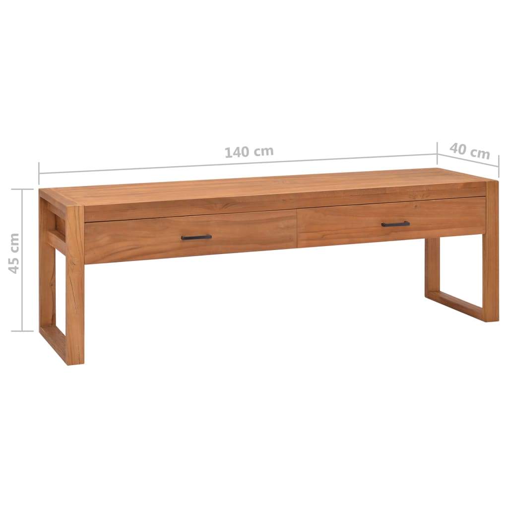 TV-Schrank 140x40x45 cm Teakholz
