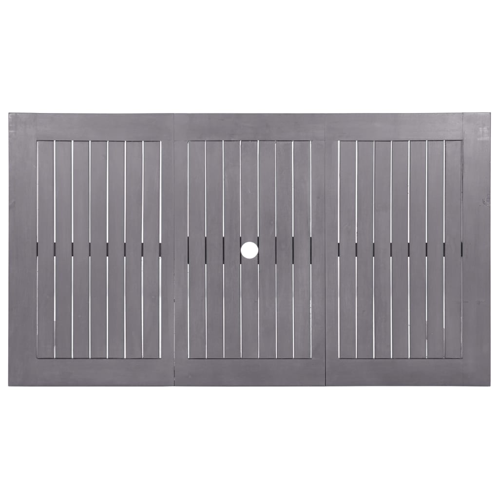 Gartentisch Grau 140x80x74 cm Massivholz Akazie