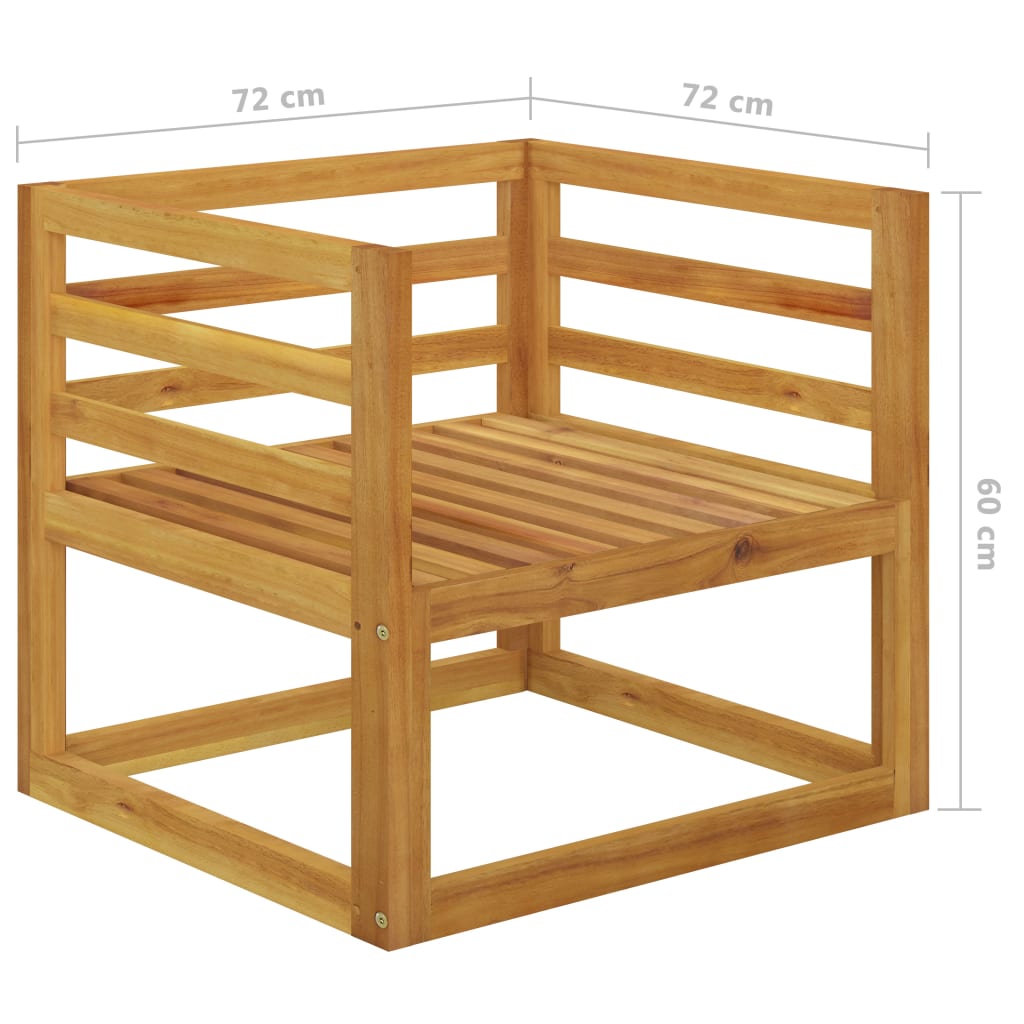 Gartenstuhl mit Cremeweißen Auflagen Massivholz Akazie