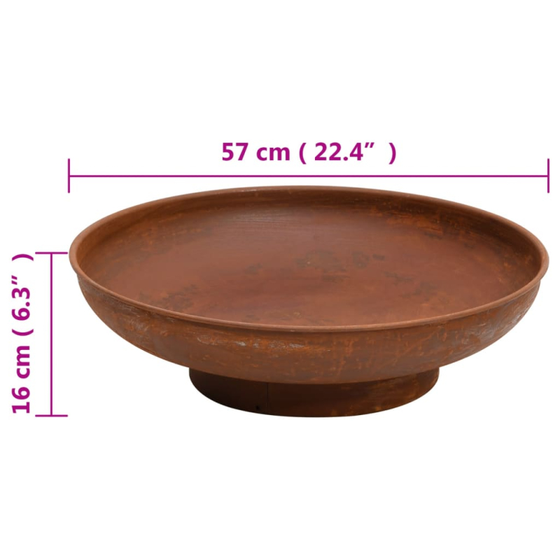 Feuerschale 57 cm Stahl