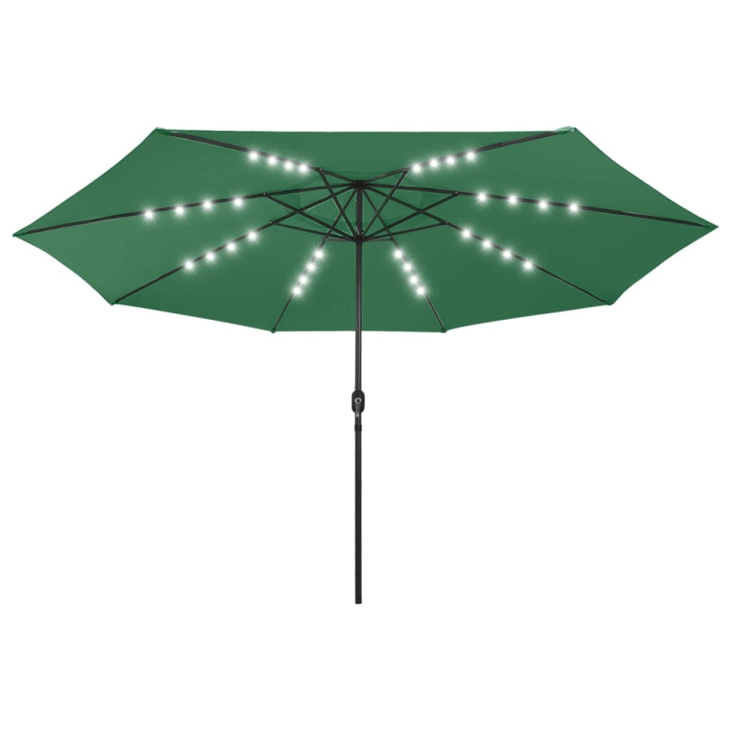 Sonnenschirm mit LED-Beleuchtung 400 cm Grün