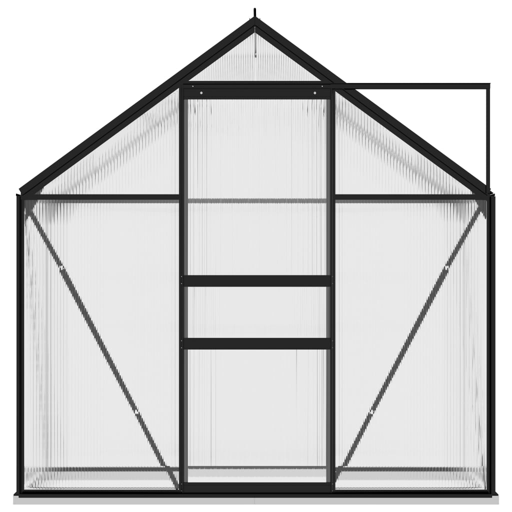 Anlehngewächshaus Anthrazit Aluminium 1,33 m²