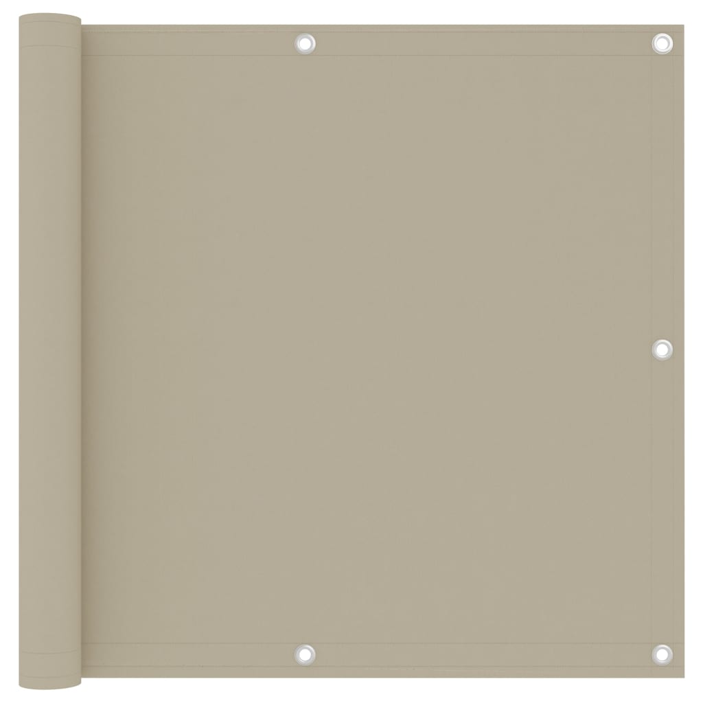 Balkon-Sichtschutz Beige 90x300 cm Oxford-Gewebe