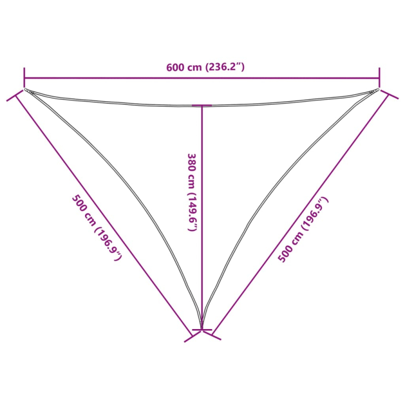 Sonnensegel Oxford-Gewebe Dreieckig 5x5x6 m Anthrazit