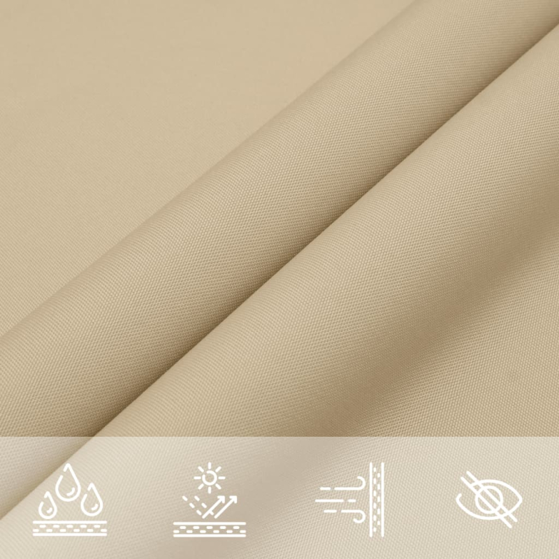 Sonnensegel Oxford-Gewebe Rechteckig 5x7 m Beige
