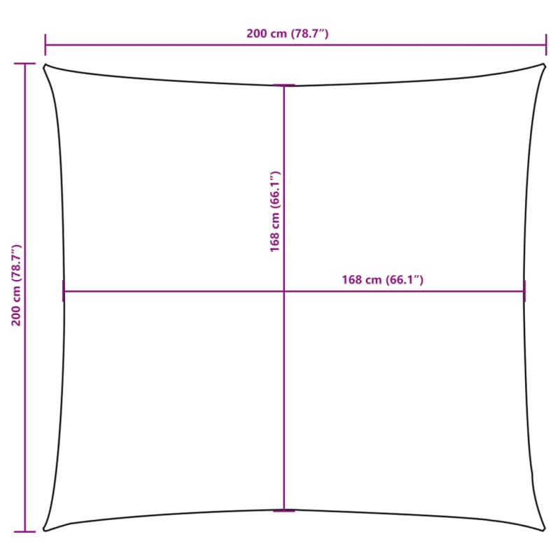 Sonnensegel Oxford-Gewebe Quadratisch 2x2 m Weiß