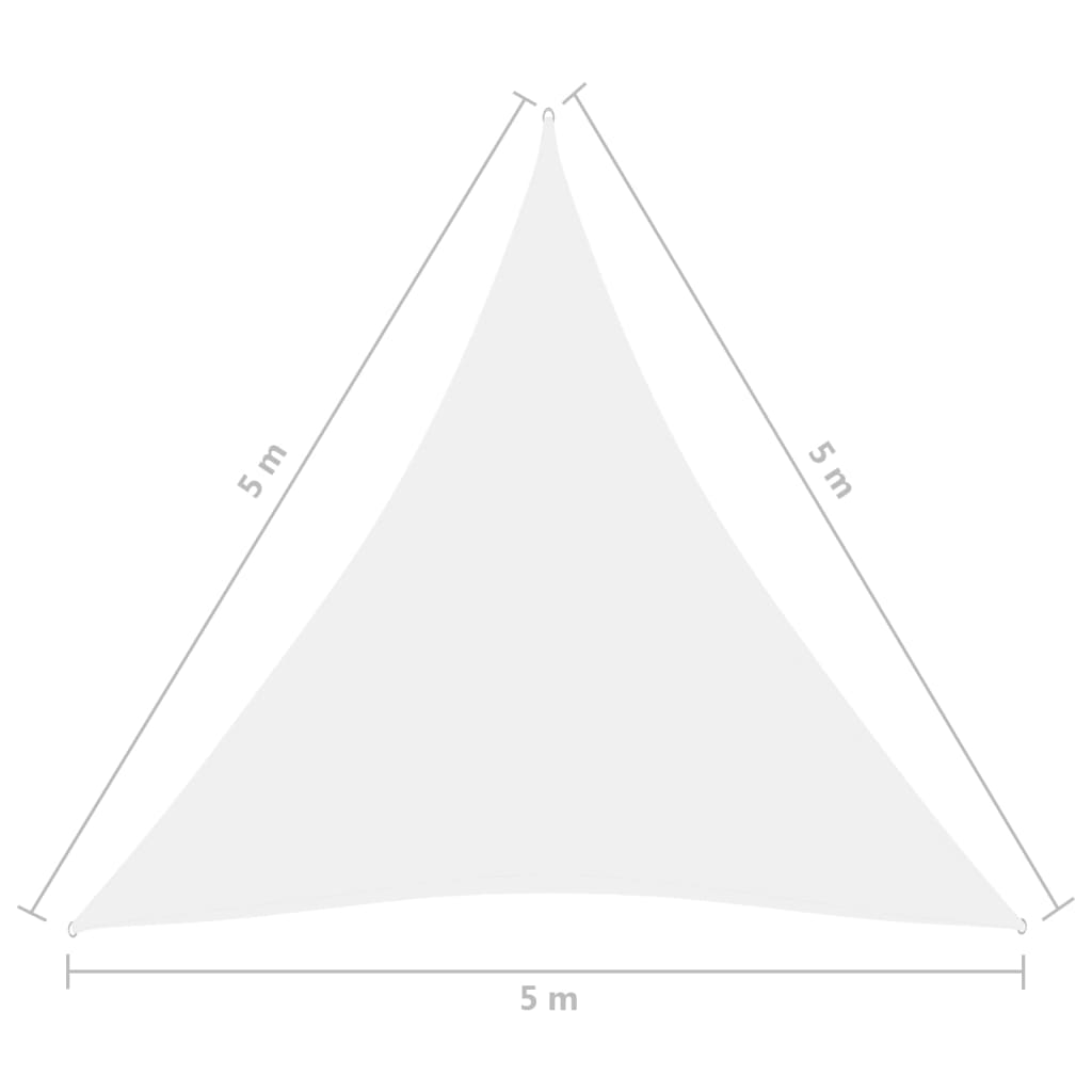 Sonnensegel Oxford-Gewebe Dreieckig 5x5x5 m Weiß