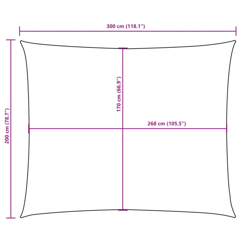 Sonnensegel Oxford-Gewebe Rechteckig 2x3 m Terrakotta-Rot