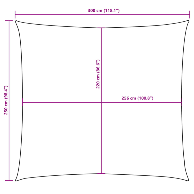Sonnensegel Oxford-Gewebe Rechteckig 2,5x3 m Terrakotta-Rot
