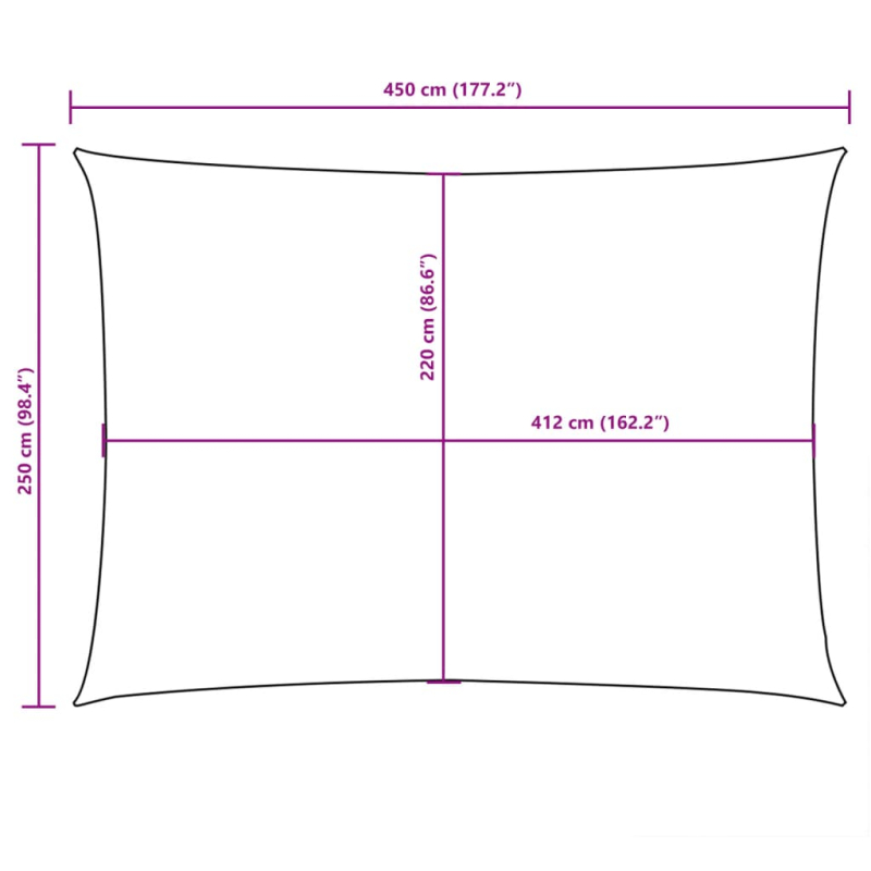 Sonnensegel Oxford-Gewebe Rechteckig 2,5x4,5 m Terracotta