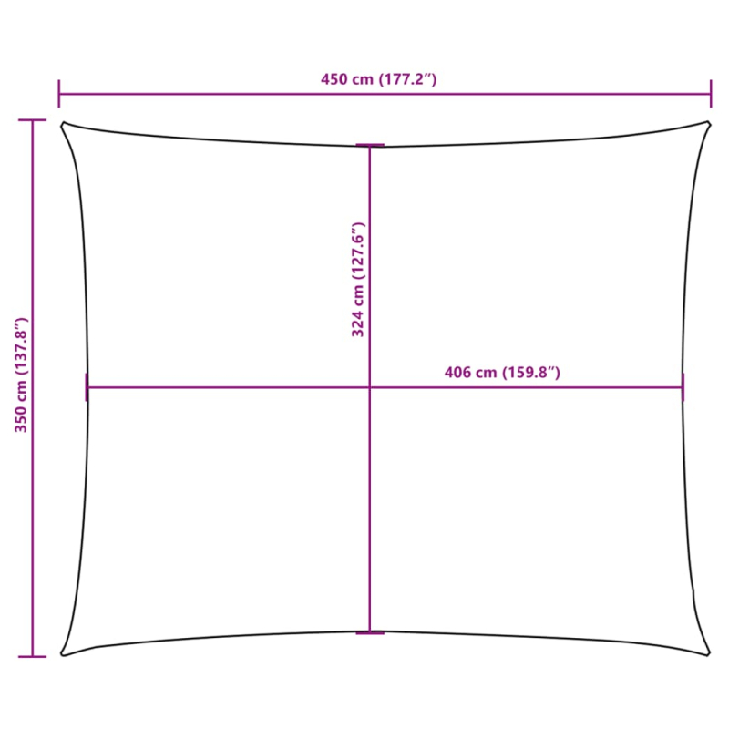 Sonnensegel Oxford-Gewebe Rechteckig 3,5x4,5 m Terrakotta-Rot
