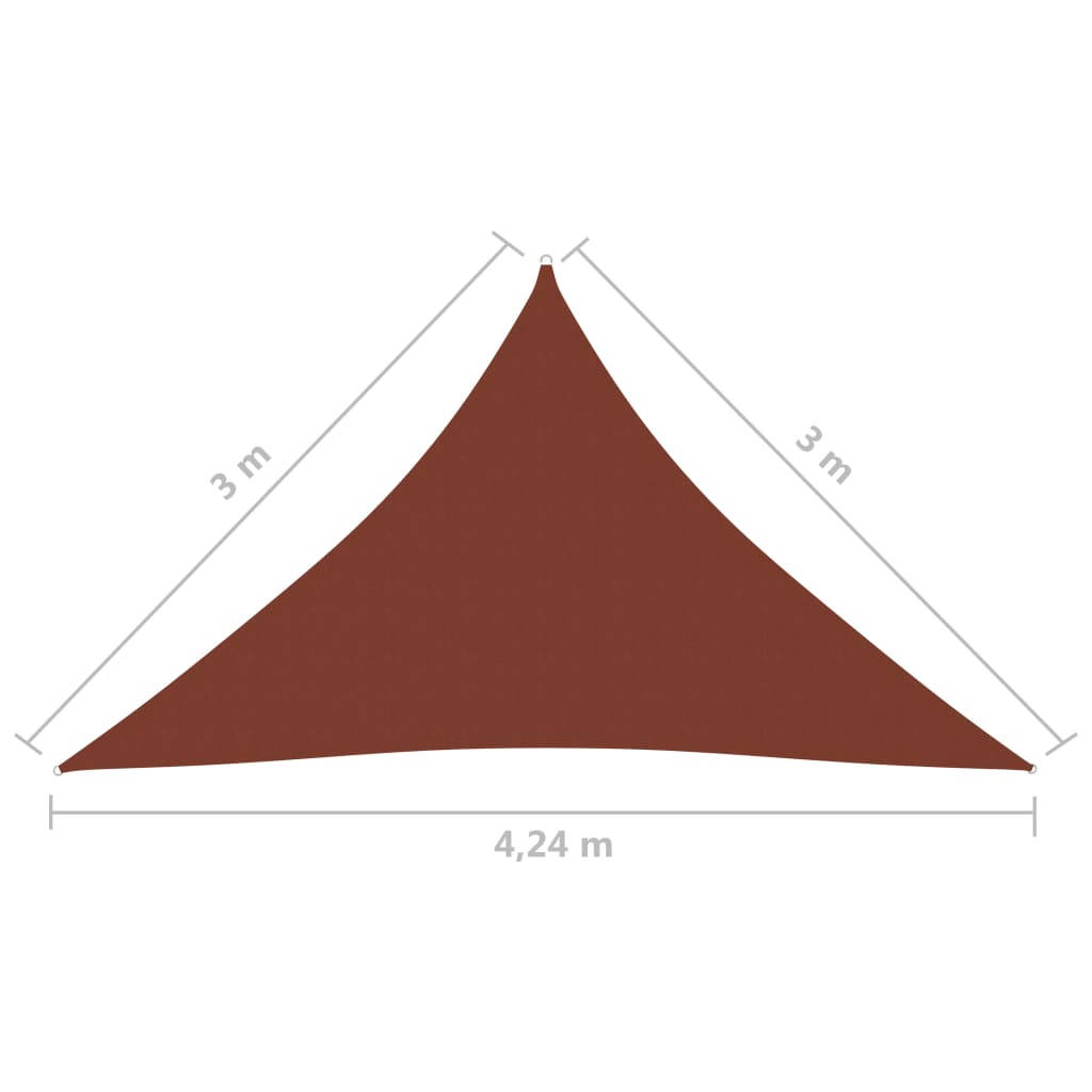 Sonnensegel Oxford-Gewebe Dreieckig 3x3x4,24 m Terrakotta-Rot