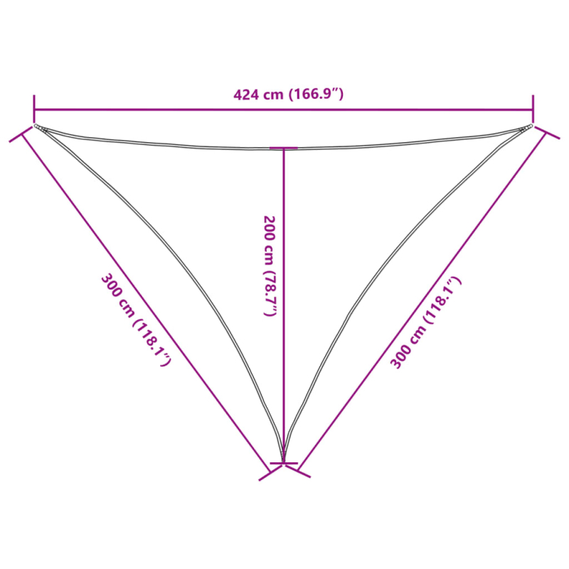 Sonnensegel Oxford-Gewebe Dreieckig 3x3x4,24 m Terrakotta-Rot