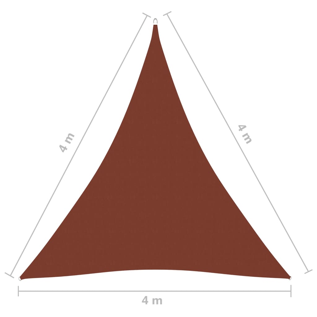 Sonnensegel Oxford-Gewebe Dreieckig 4x4x4 m Terrakotta-Rot