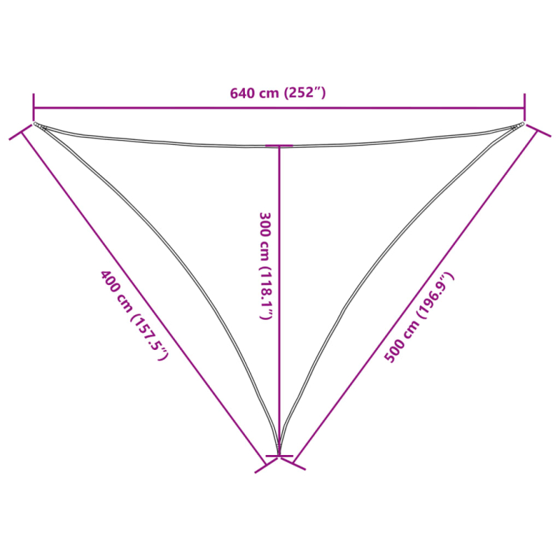 Sonnensegel Oxford-Gewebe Dreieckig 4x5x6,4 m Terrakotta-Rot