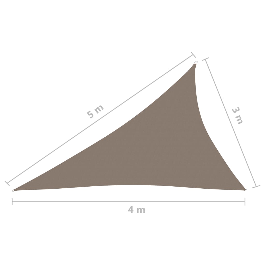 Sonnensegel Oxford-Gewebe Dreieckig 3x4x5 m Taupe