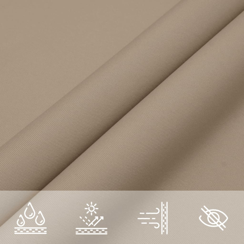 Sonnensegel Oxford-Gewebe Dreieckig 3x4x5 m Taupe