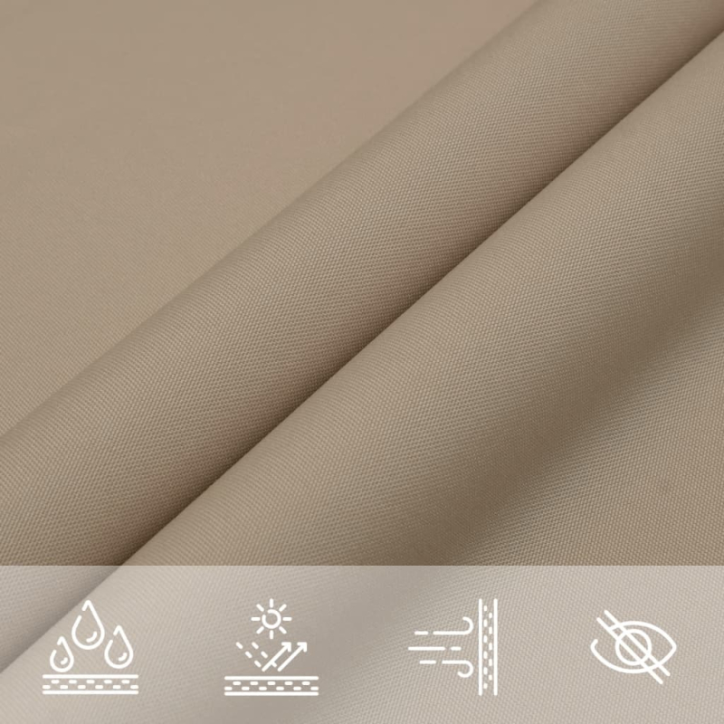 Sonnensegel Oxford-Gewebe Dreieckig 3x4x4 m Taupe
