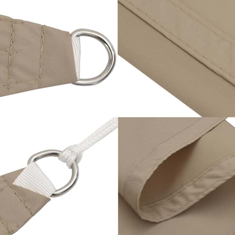 Sonnensegel Oxford-Gewebe Dreieckig 3,5x3,5x4,9 m Taupe