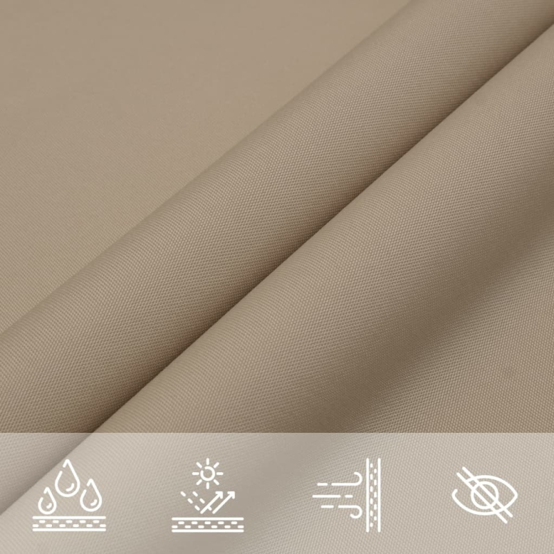 Sonnensegel Oxford-Gewebe Dreieckig 5x6x6 m Taupe