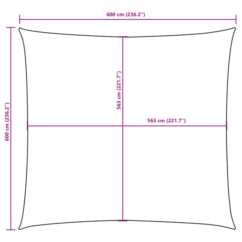 Sonnensegel Oxford-Gewebe Quadratisch 6x6 m Dunkelgrün