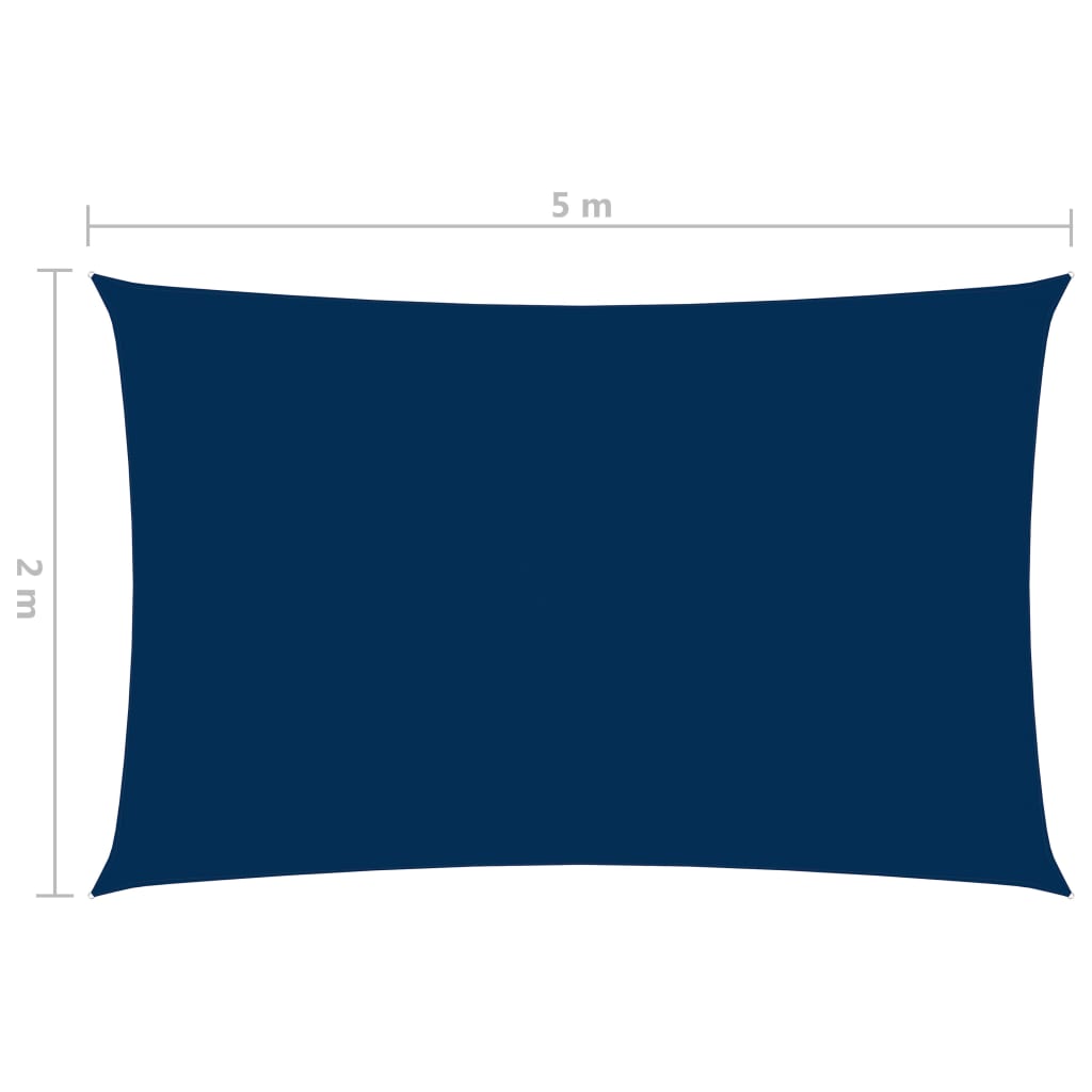 Sonnensegel Oxford-Gewebe Rechteckig 2x5 m Blau