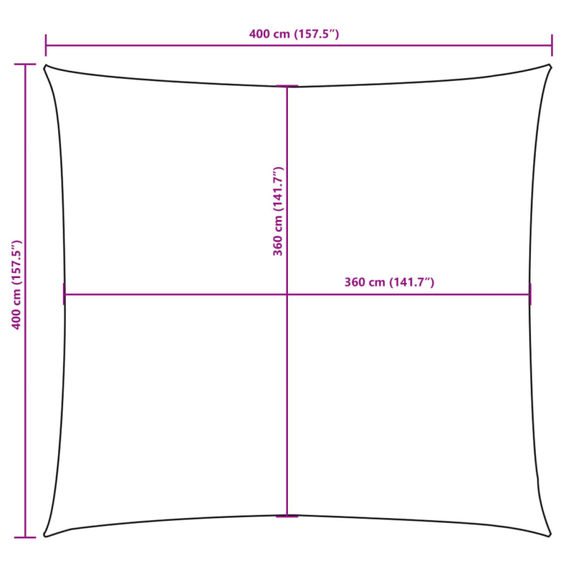 Sonnensegel Oxford-Gewebe Quadratisch 4x4 m Gelb