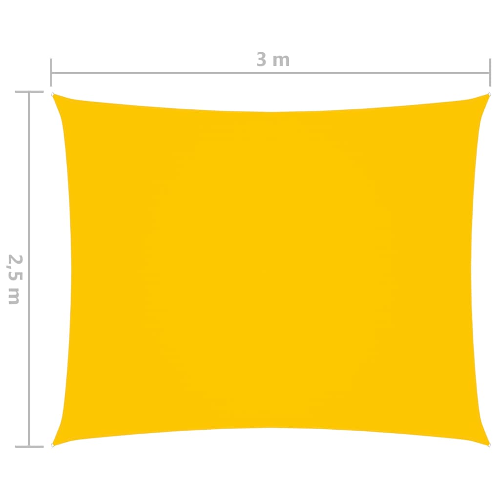 Sonnensegel Oxford-Gewebe Rechteckig 2,5x3 m Gelb