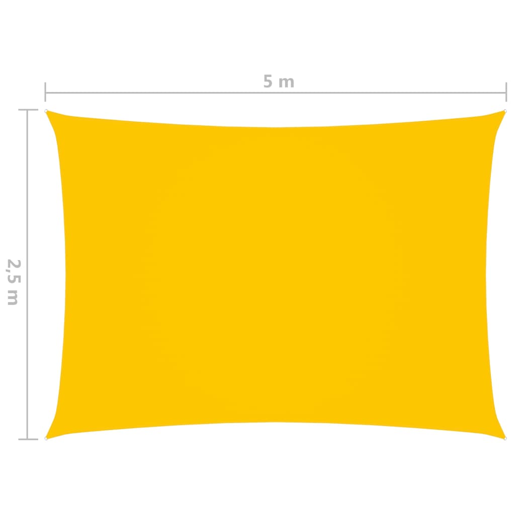 Sonnensegel Oxford-Gewebe Rechteckig 2,5x5 m Gelb